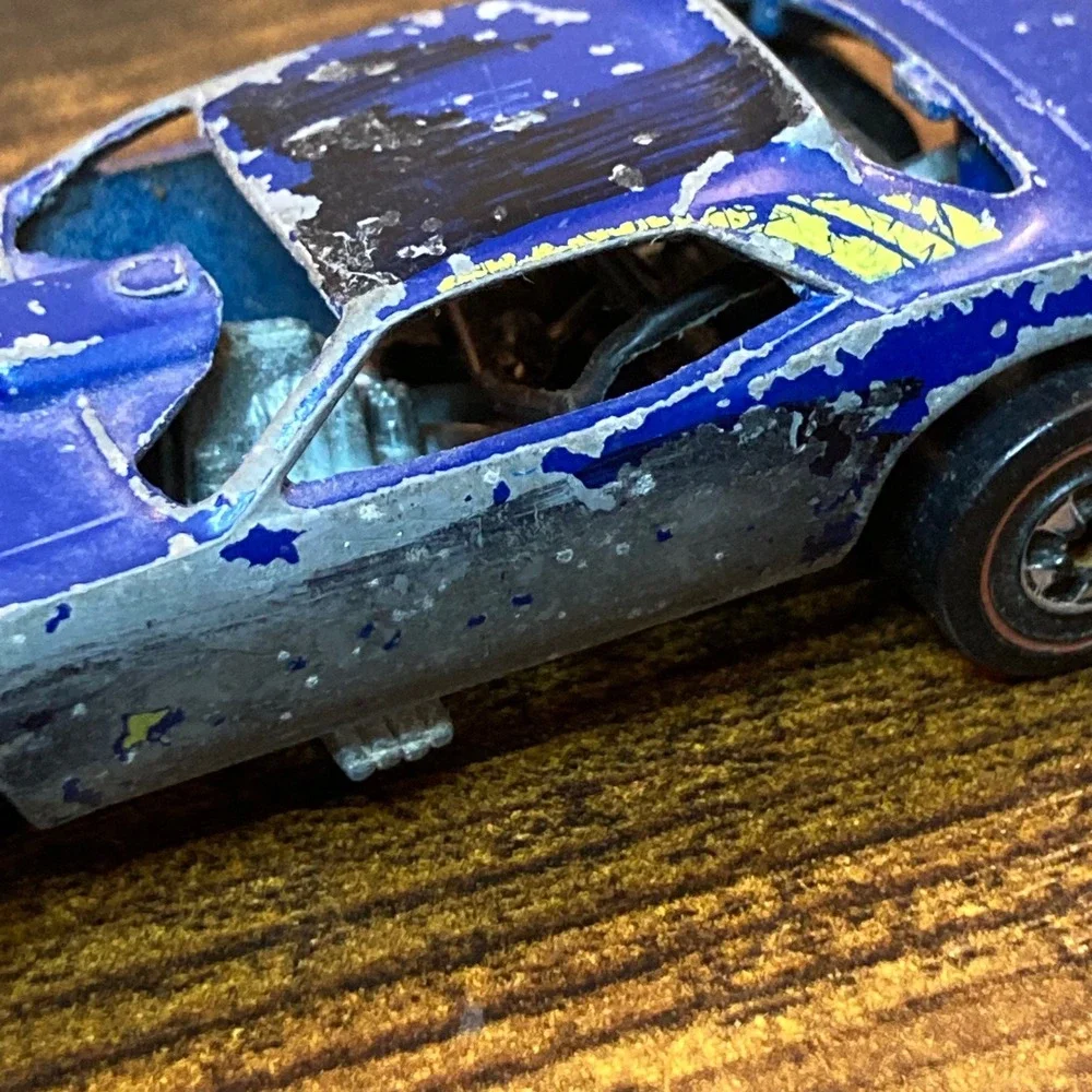 Hot Wheels Redline 1974 Flying Colors Top Eliminator Funny Car Blue Cuda